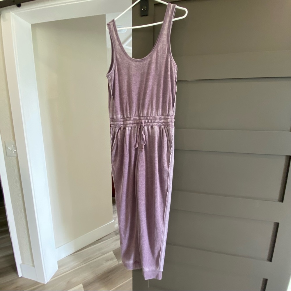 Heather Knit Jumpsuit | Splendid | Purple | M - Picture 2 of 8